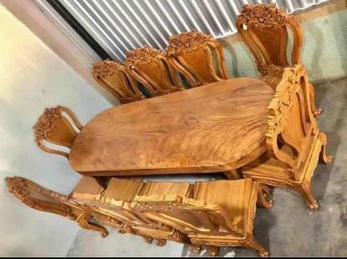 Bộ Bàn Ghế Salon Phòng Khách Chạm Nghê - Vân Tuyển (6 Món)