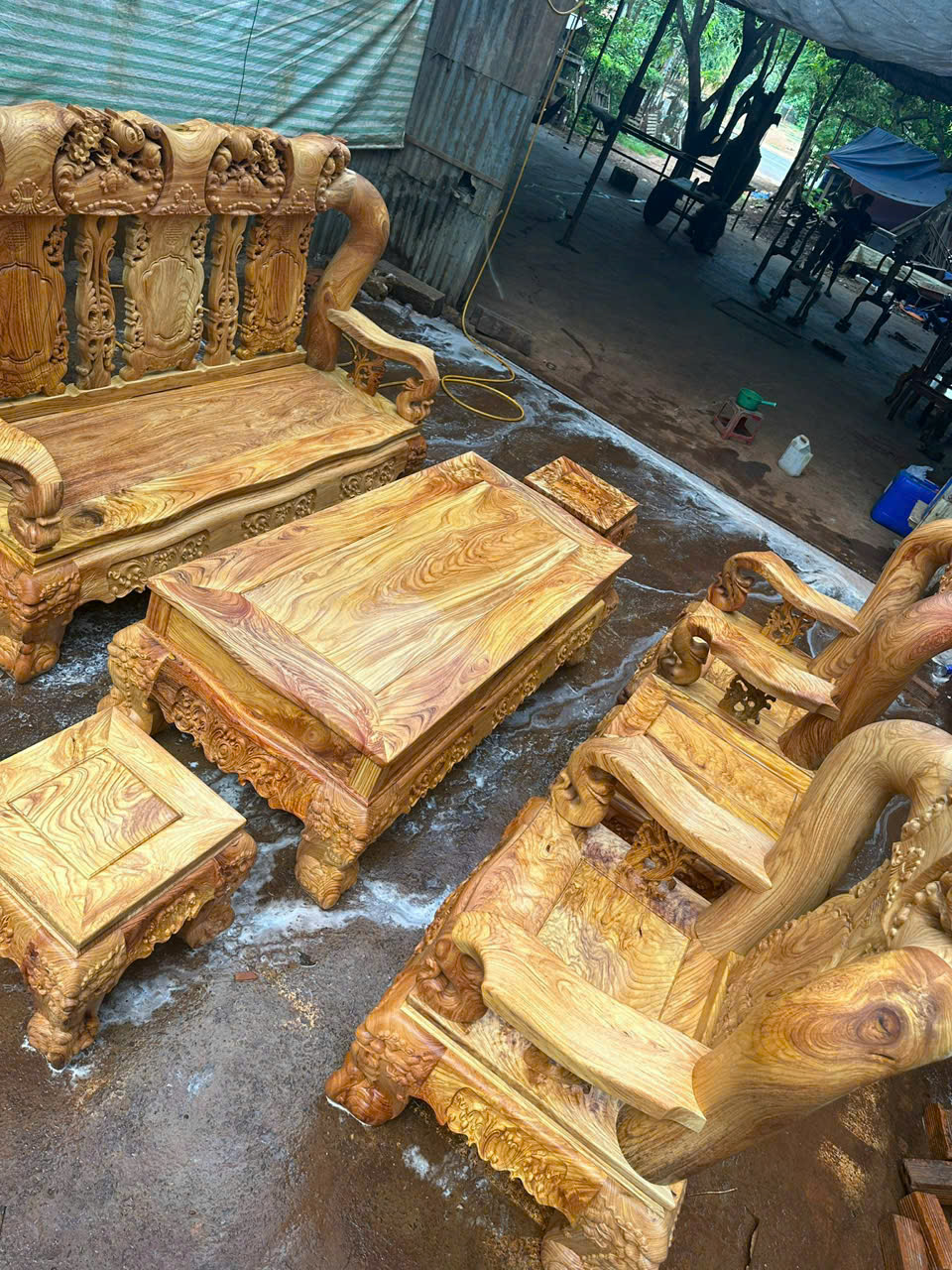 Bộ Salon gỗ Minh Quốc Đào (trọn bộ)